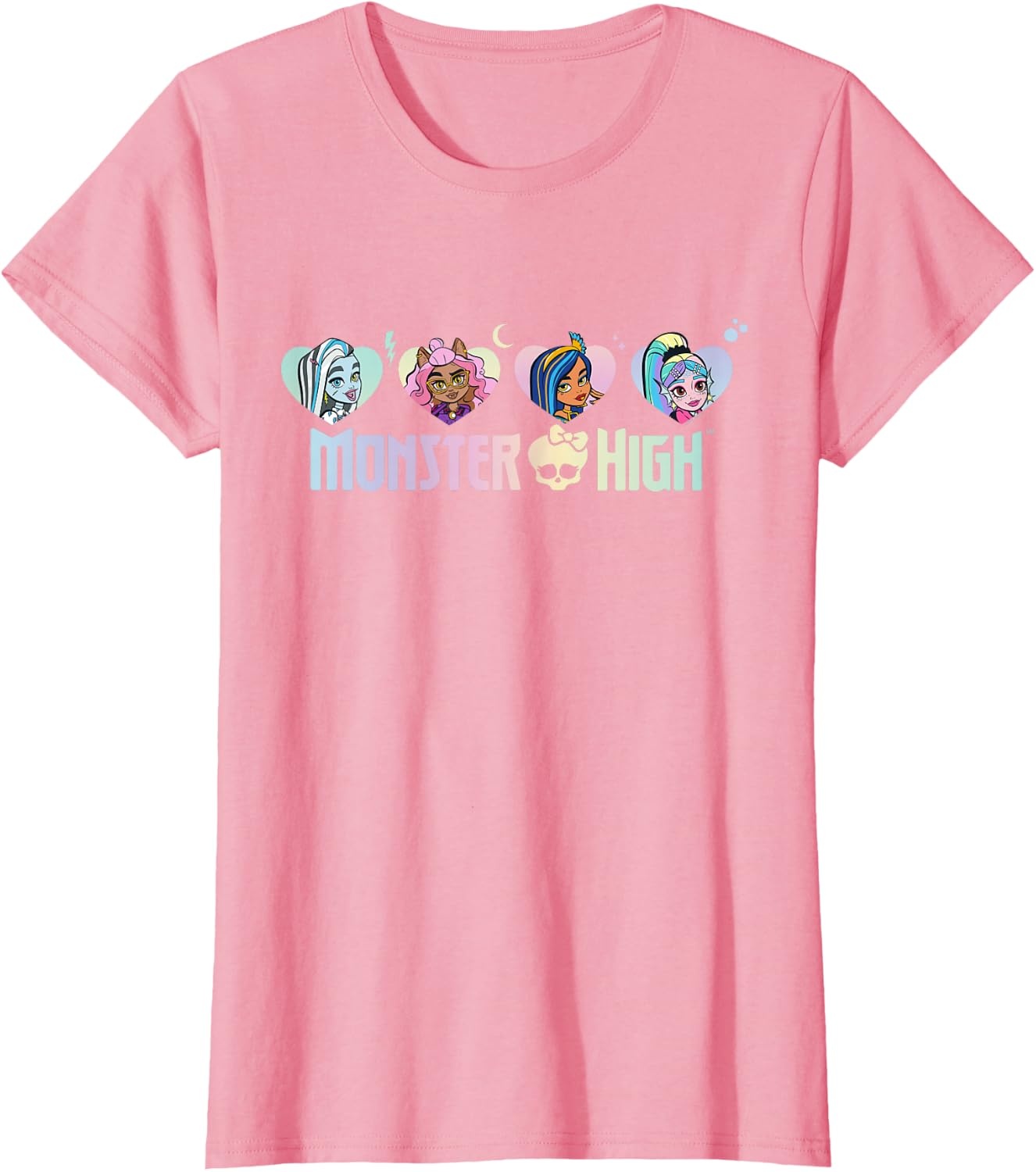 image:imageMonster High Frankie Clawdeen Cleo Lagoona Hearts TShirtPink