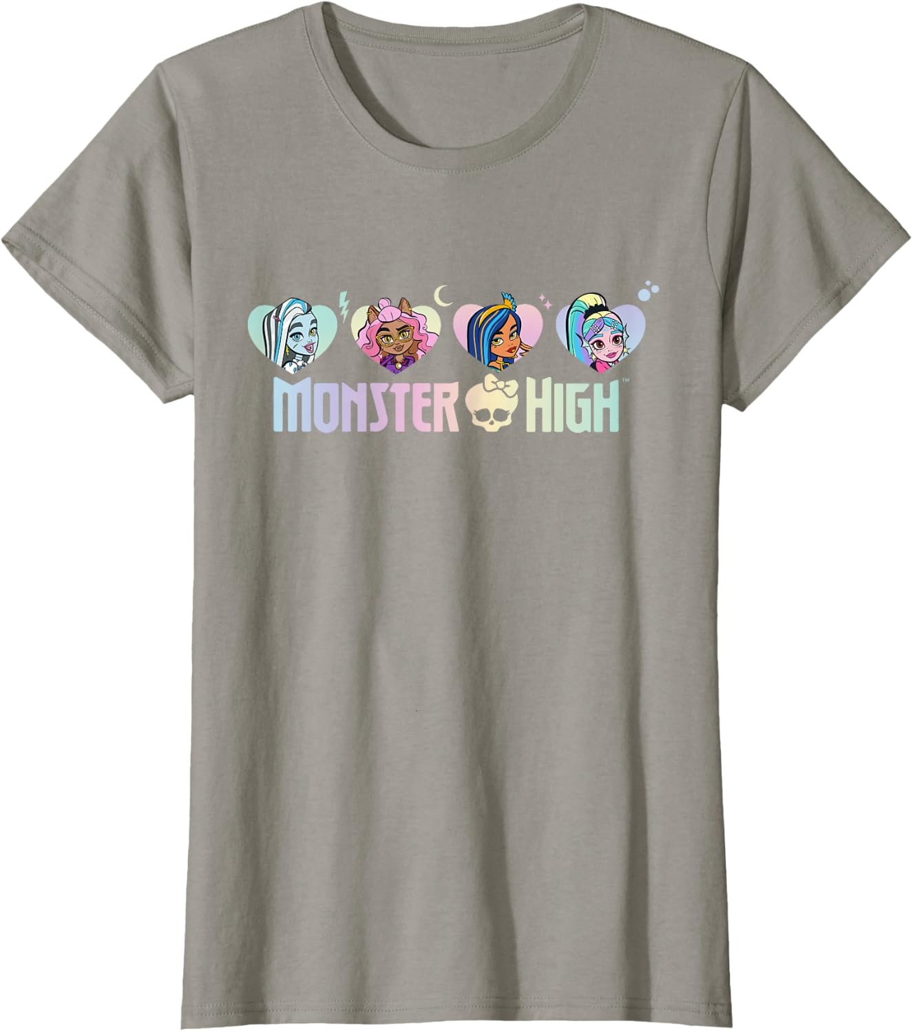 image:imageMonster High Frankie Clawdeen Cleo Lagoona Hearts TShirtSlate Grey