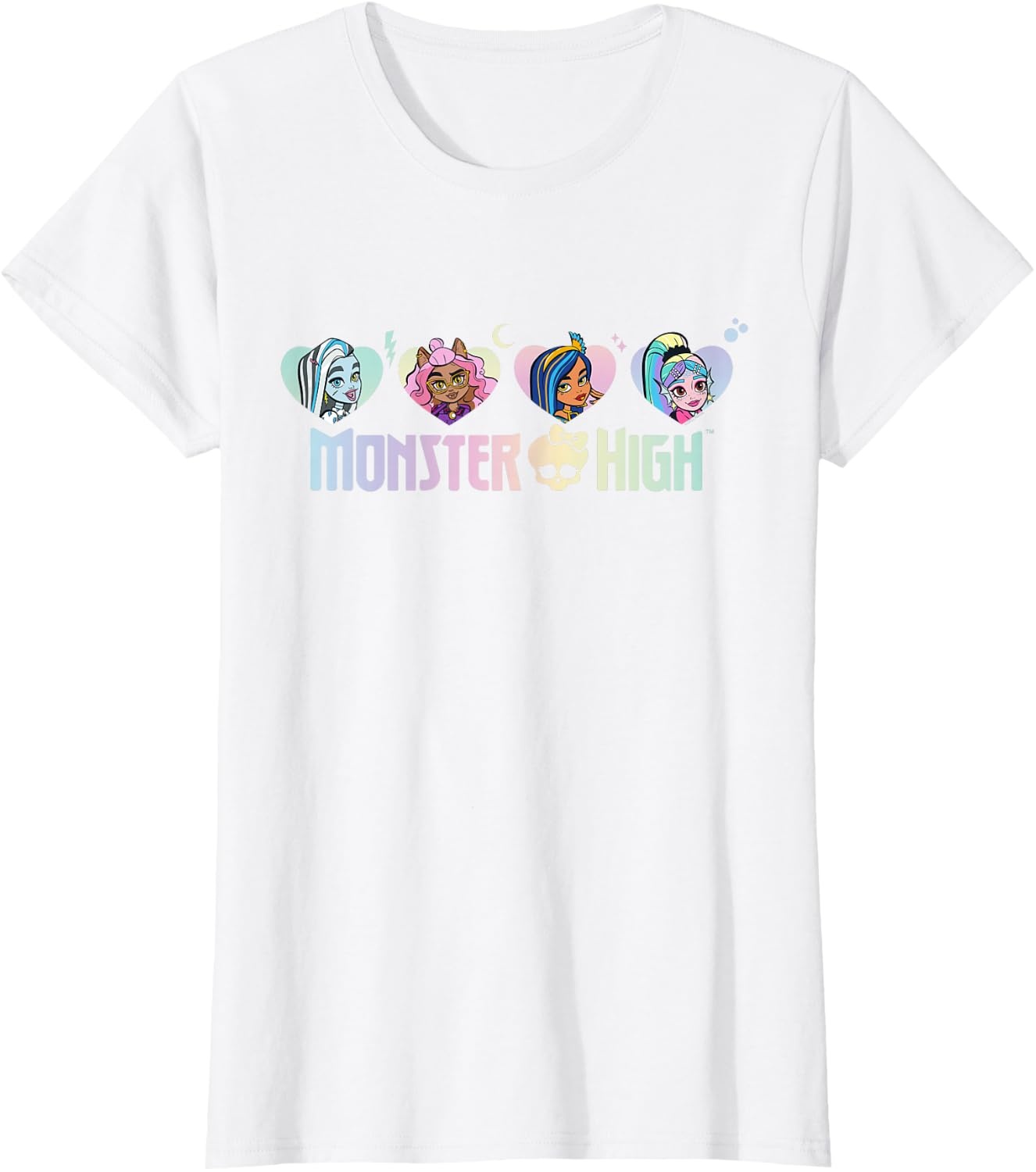 image:imageMonster High Frankie Clawdeen Cleo Lagoona Hearts TShirtWhite