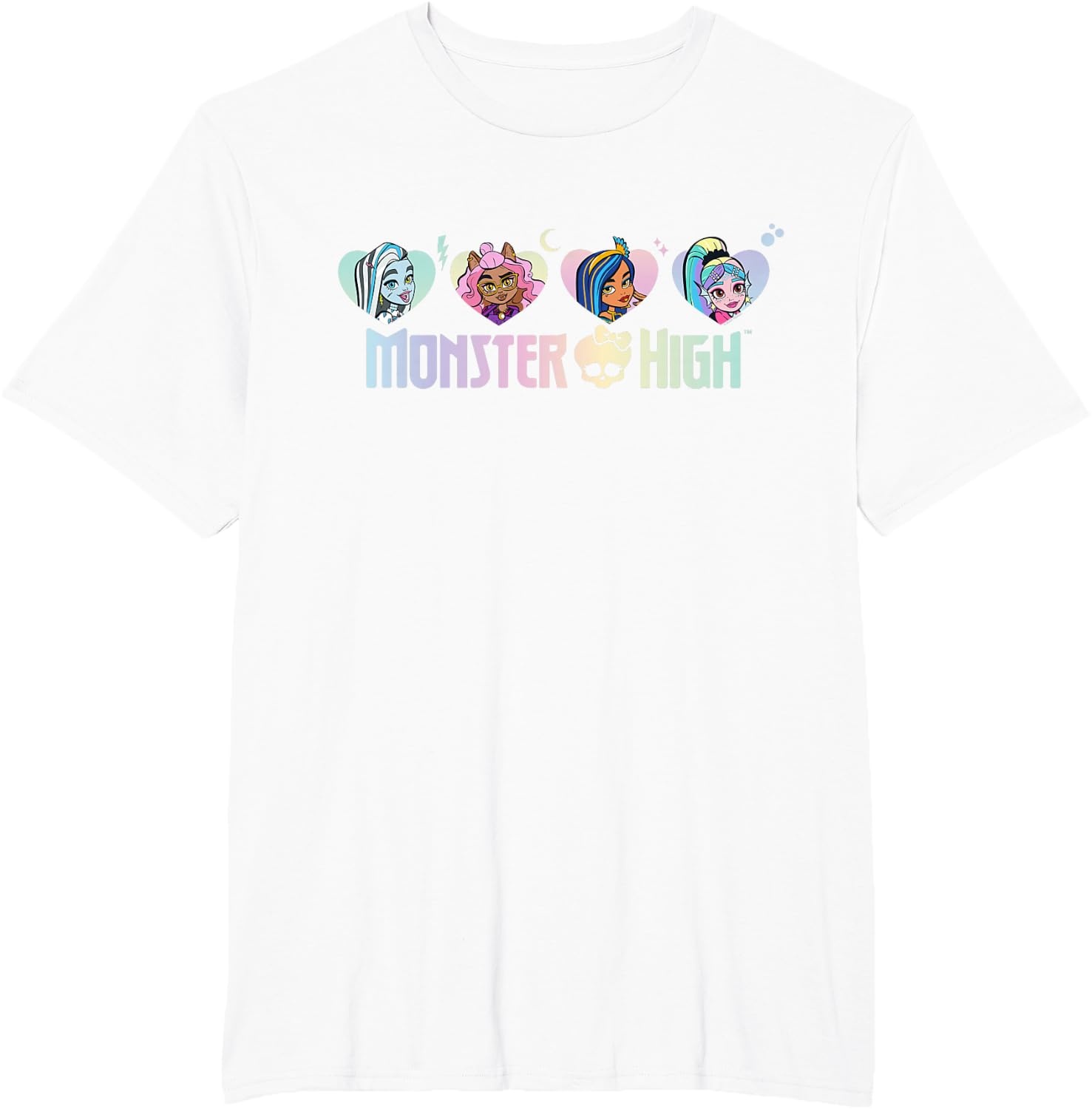 image:imageMonster High Frankie Clawdeen Cleo Lagoona Hearts TShirtWhite