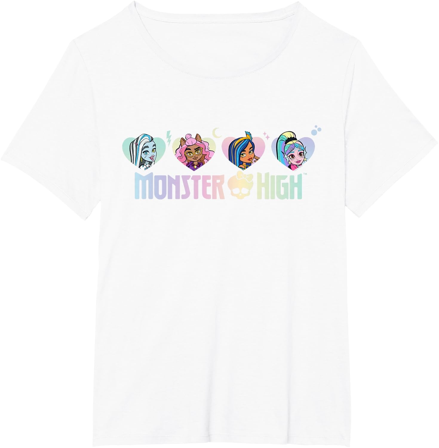 image:imageMonster High Frankie Clawdeen Cleo Lagoona Hearts TShirtWhite