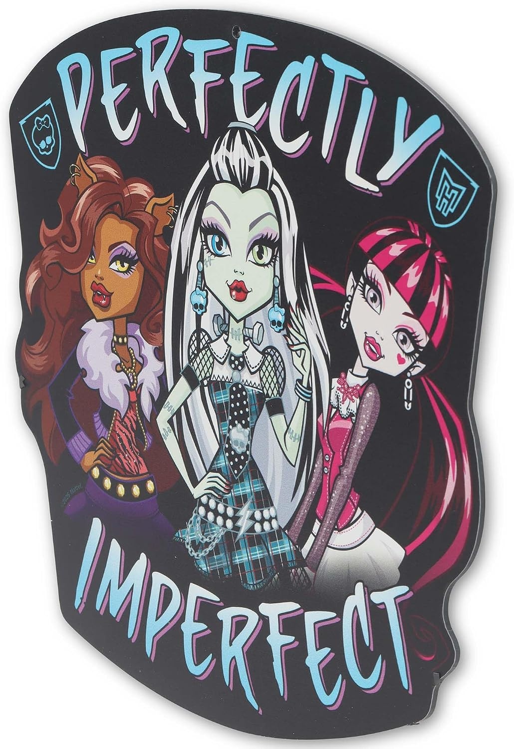 image:imageMonster High Freaky Fab Hanging Wood Wall Decor Fun Monster High Sign for Bedroom or Movie RoomBlackBlue