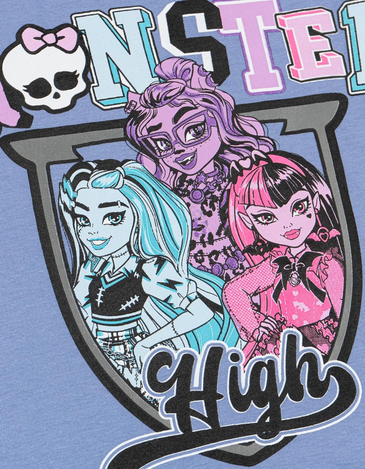 image:imageMonster High Girls Boxy TShirt Toddler to Big Kid Sizes 4T 1416Periwinkle Blue