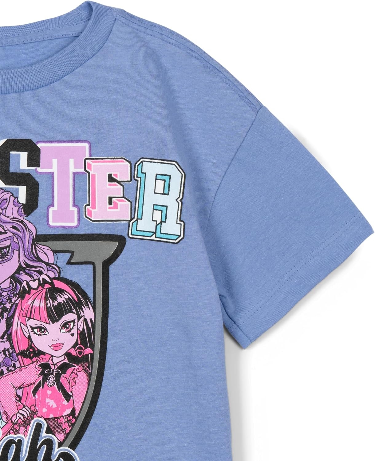 image:imageMonster High Girls Boxy TShirt Toddler to Big Kid Sizes 4T 1416Periwinkle Blue