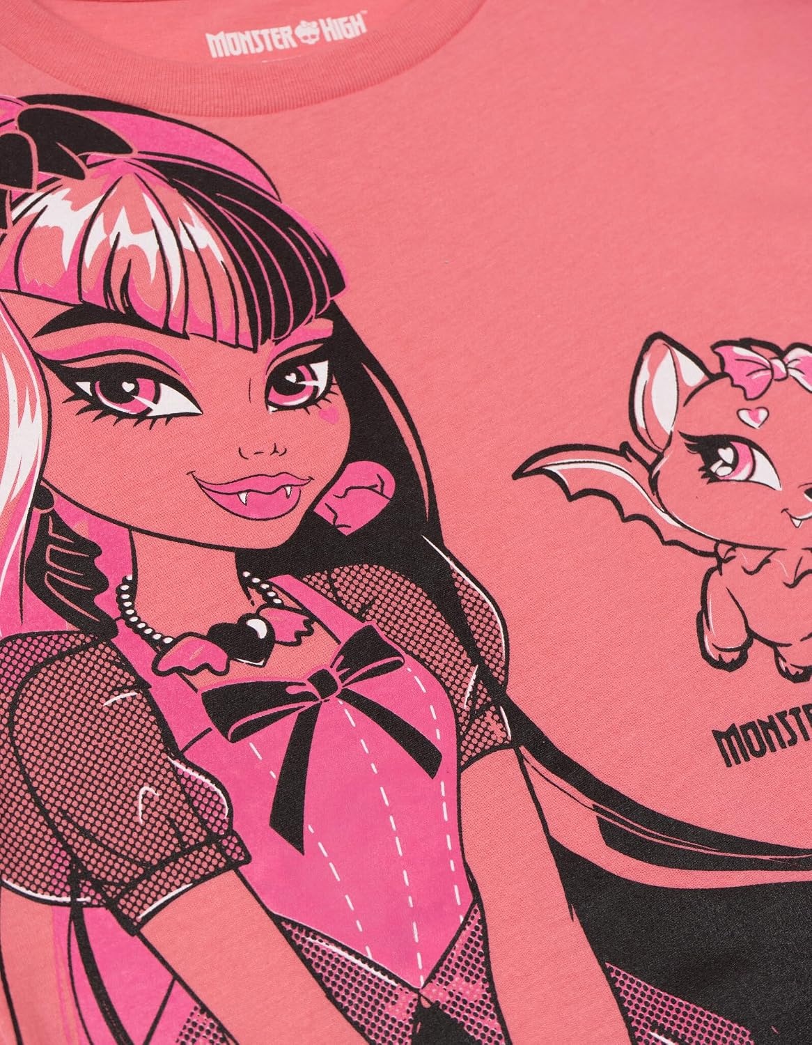 image:imageMonster High Girls Boxy TShirt Toddler to Big Kid Sizes 4T 1416Pink Draculaura