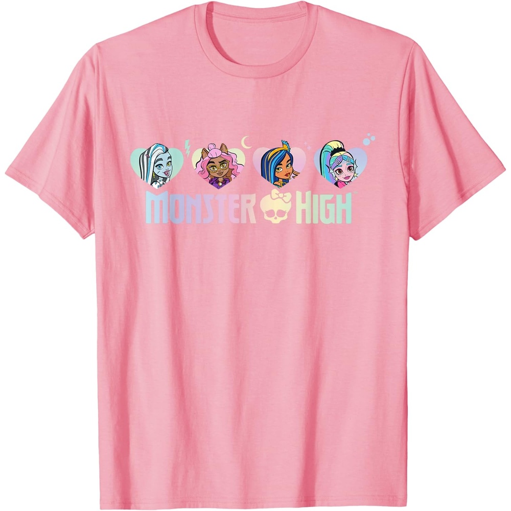 image:imageMonster High Frankie Clawdeen Cleo Lagoona Hearts TShirtPink