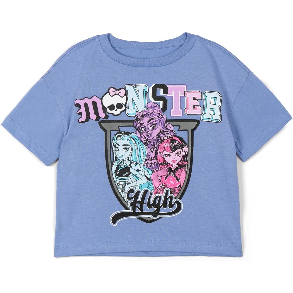 image:imageMonster High Girls Boxy TShirt Toddler to Big Kid Sizes 4T 1416Periwinkle Blue