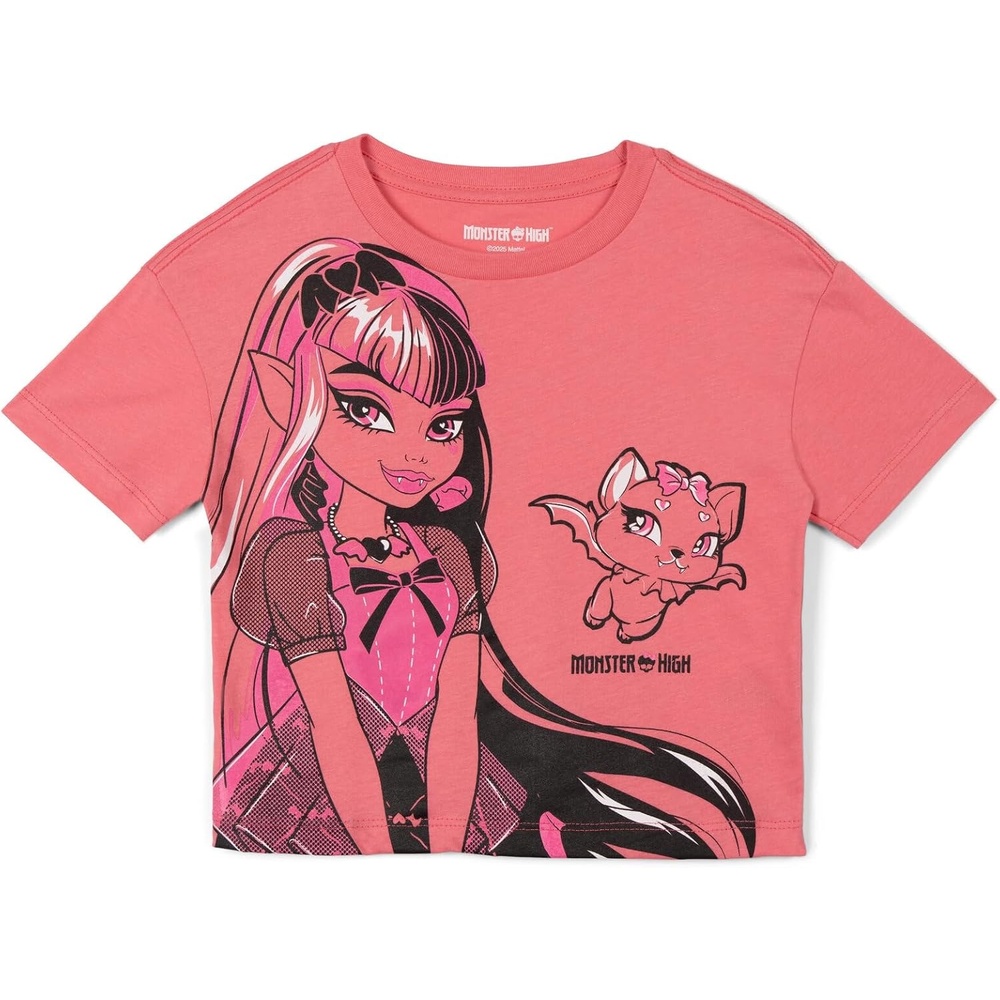 image:imageMonster High Girls Boxy TShirt Toddler to Big Kid Sizes 4T 1416Pink Draculaura