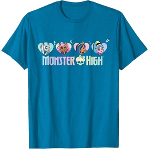 Monster High – Frankie, Clawdeen, Cleo, Lagoona Hearts T-Shirt(Sapphire Blue)