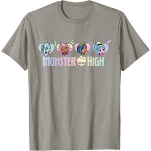 Monster High – Frankie, Clawdeen, Cleo, Lagoona Hearts T-Shirt(Slate Grey)