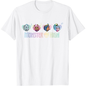 Monster High – Frankie, Clawdeen, Cleo, Lagoona Hearts T-Shirt(White)