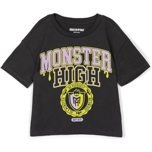 Monster High Girls Boxy T-Shirt Toddler to Big Kid Sizes (4T – 14-16)(Black)